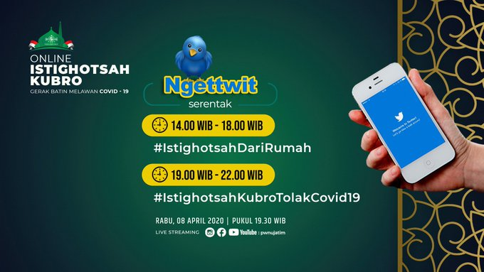 bertepatan moment spesial Nisfu Sya'ban ini, mari ikuti #IstighotsahDariRumah untuk bersama bermunajat memohon kebaikan bagi negeri ini.
 
Semoga pandemik Covid19 segera berlalu.