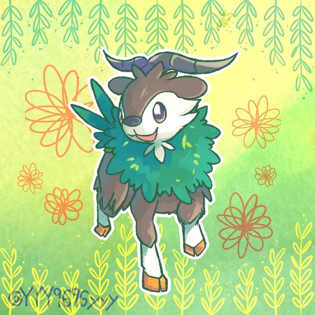 50人記念絵 メェークル ミミロップ グライオン ルカリオ 柚子茶漬け 低浮上気味のイラスト