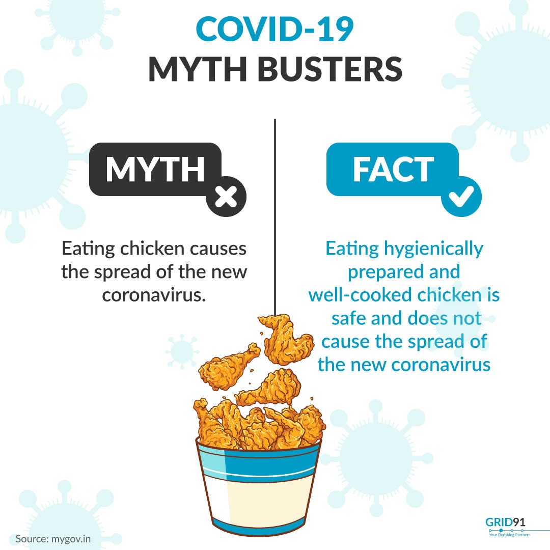 grid91_official's tweet photo. As the outbreak continues to create panic, @grid91_official helps bust some myths and brings you facts to avoid confusion and spread of misinformation.
#mythbusters #grid91solvingmisconceptions #FactCheck #Facts #factcheckingday #StaySafe #StayHealthy #StayFit #IndiaFightsCorona https://t.co/Z1uDqCzM2e
