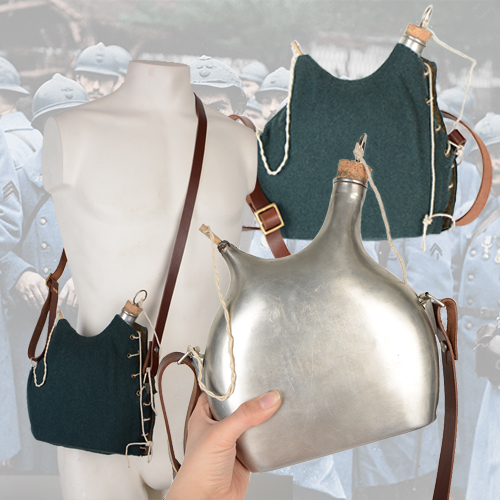 EpicMilitaria's tweet photo. Voulez-vouz? Our new WW1 Wattle Bottle just launched. #frenchstuff #ww1 #worldwarone #france #reenactment #ww1reenactment #frencharmy https://t.co/9CTpOrqBlM
