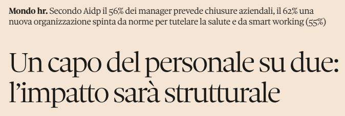 AIDP (@aidpnazionale) on Twitter photo Dalla #ricerca #AIDP tra gli associati: #crisi aziendali #disoccupazione ma anche nuovi modelli di organizzazione del #lavoro. Il #postcoronavirus visto dai #direttoridelpersonale e le misure straordinarie attese per rilanciare #economia. Oggi <a href="/sole24ore/">IlSole24ORE</a> bit.ly/2y0xUze Dalla #ricerca #AIDP tra gli associati: #crisi aziendali #disoccupazione ma anche nuovi modelli di organizzazione del #lavoro. Il #postcoronavirus visto dai #direttoridelpersonale e le misure straordinarie attese per rilanciare #economia. Oggi <a href="/sole24ore/">IlSole24ORE</a> bit.ly/2y0xUze