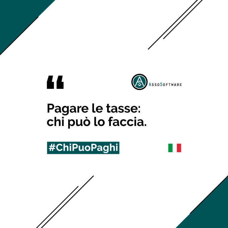 Assosoftware's tweet image. Pagare le tasse è un dovere sociale. Le aziende di #AssoSoftware sono in prima linea nel predisporre gli strumenti necessari per gli adempimenti di legge. #ChiPuoPaghi #Assosoftware
Clicca qui&amp;gt;&amp;gt; assosoftware.it/eventi-e-news/…