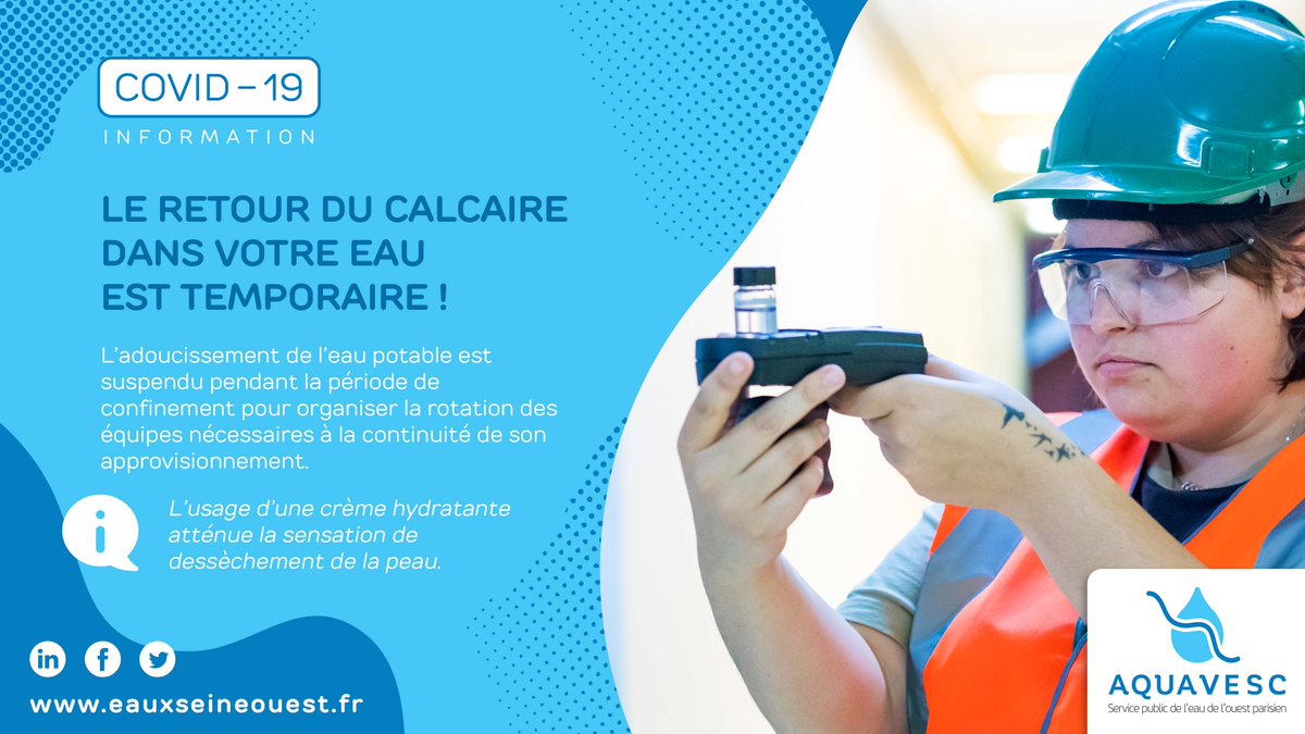 Versailles's tweet photo. 🚰 #Coronavirus : le point sur l'eau du robinet. Dans certaines régions, dont l'@iledefrance, le dosage du chlore a été augmenté pour traiter l’eau du robinet et conserver une eau de bonne qualité microbiologique. Retrouvez les infos sur https://t.co/xEm8L95ESN (actu nationale). https://t.co/dyvIkbodUt