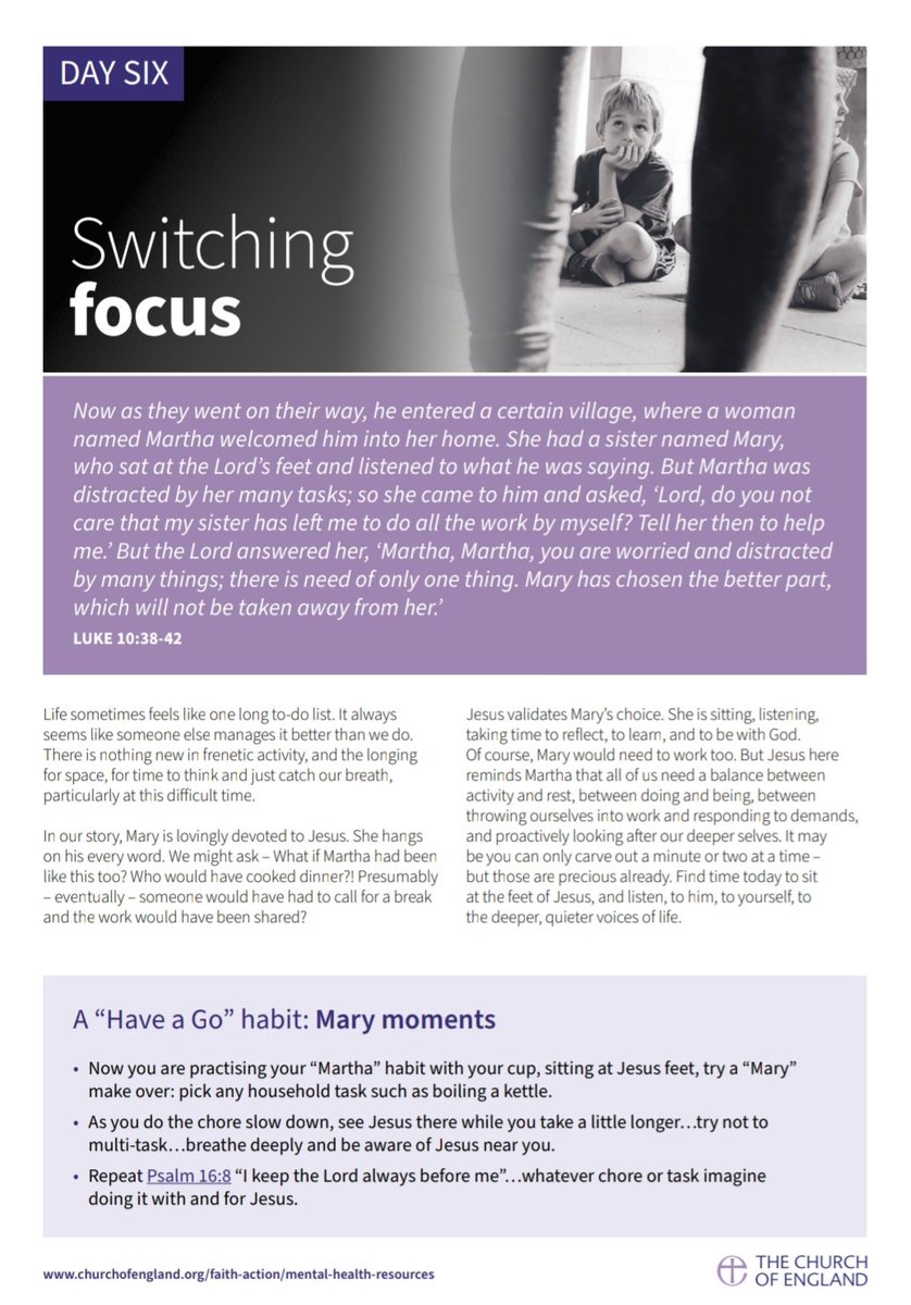 The  @churchofengland has a small booklet, Supporting Good Mental Health, a help in this lockdown time. We'll tweet a couple of pages a day - leading up to 'love' on Easter Day.  #StayHomeSaveLives  https://www.churchofengland.org/faith-action/mental-health-resources/supporting-good-mental-health/supporting-good-mental-health