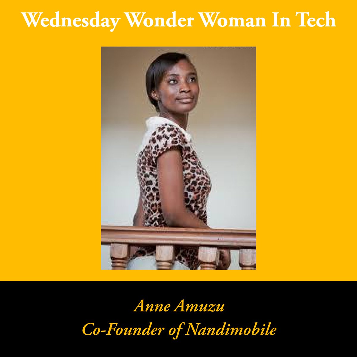 10XWomenToTech's tweet photo. Our Wonder Woman today is Anne Amuzu, co-founder of Nandimobile and graduate of MEST Ghana.
#womenwhocode #womenshistorymonth #womenintech #blackwomenintech #girlswhocode #women #womeninstem #women #womenbosses #womanboss #womenbossesinbusiness #womenempowerment https://t.co/vRZeXCf5pp