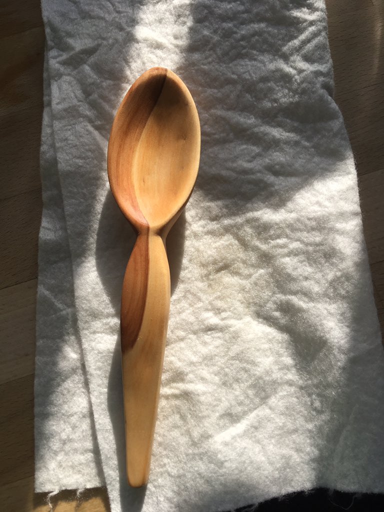 I made a thing of beauty out of applewood, and i’m very proud of it 

#spoon #woodart #spooncarving #spoonart