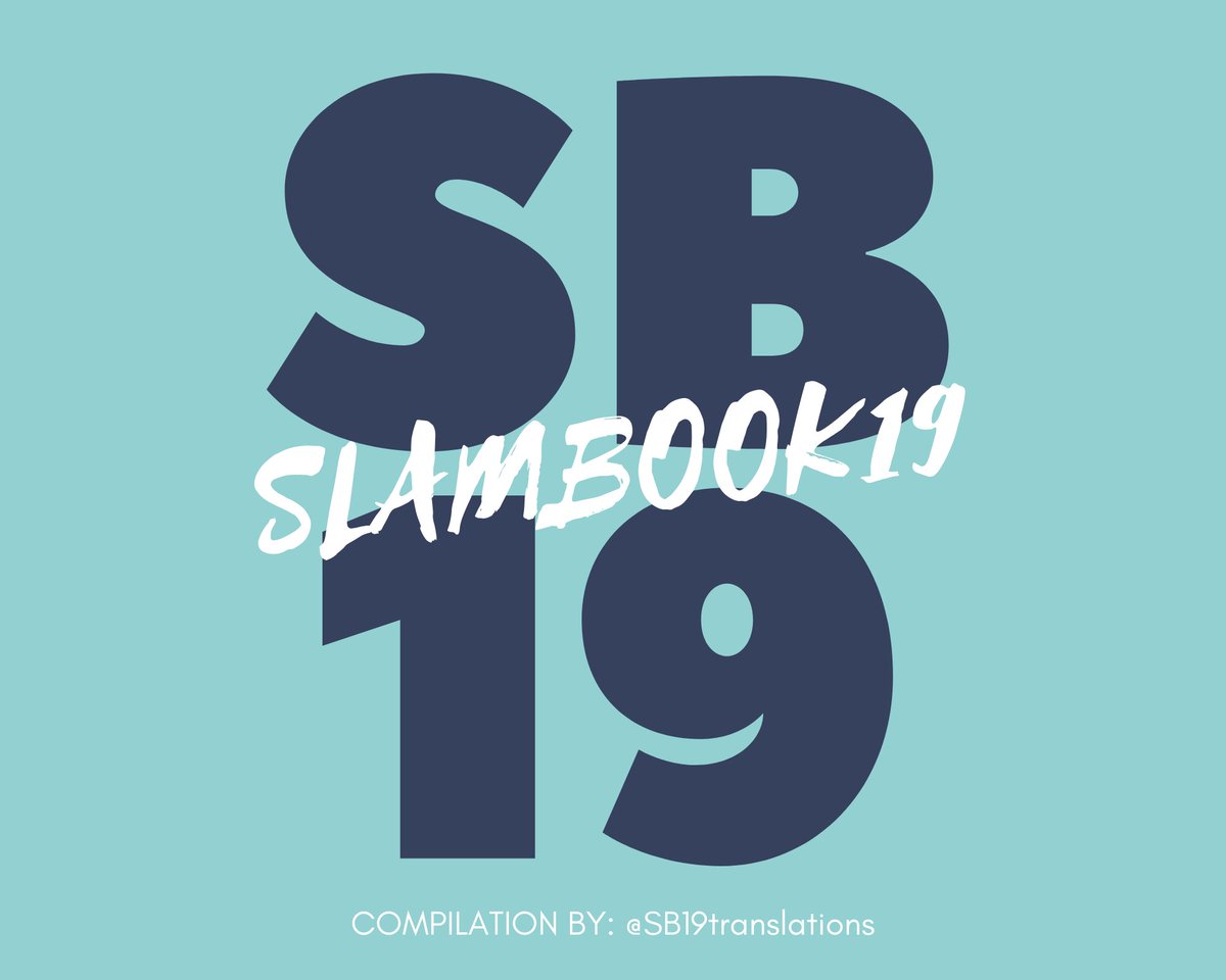 2. In order to get to know more about the boys, here& #39;s the compilation of their SlamBook19 (from their individual FB live) to get to know more about the boys! @SB19Official   #SB19  #SB19is8inBBS50