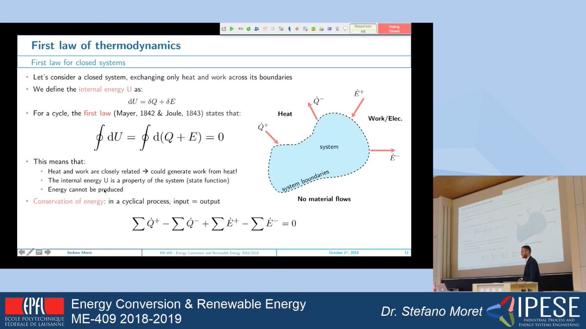 4/ Day2: Back to Basics.. of thermodynamics! The ABC of  #energy systems. Lecture content:- Key definitions- First law: energy balance,  #energyefficiency - Second law: entropy and exergy #onlinelearning  #energytransition  