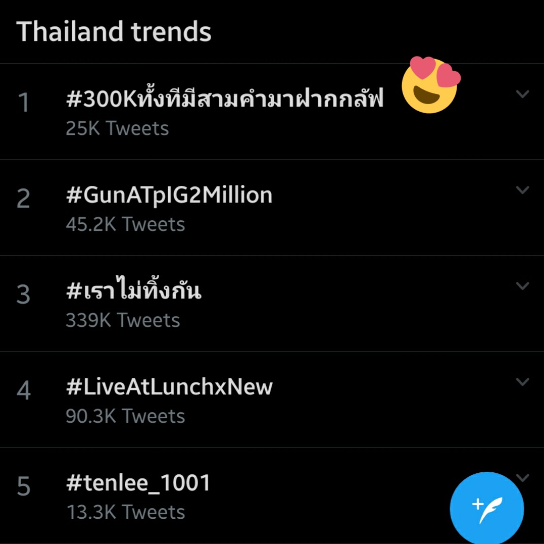 Gulfkanawutofc's tweet photo. อย่างรวดเร็ว~  งื้อออ น้ำตาไหลแล้ว
"ร้ากกกกกกกกกกกมากเลย" 
#300Kทั้งทีมีสามคํามาฝากกลัฟ https://t.co/qAh61nFrKj