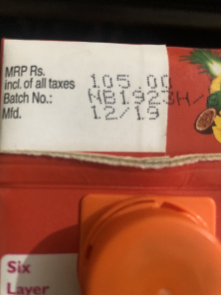 hjain98's tweet photo. @DaburIndia your most selling #real #mixfruit juice contained some thread like substance though it was manufactured in 12/19. Who was responsible if my family had consumed it? Thank God it just poured out in the first glass. Will lodge a complaint with consumer court. #realjuice https://t.co/Yc9d2h4tVG