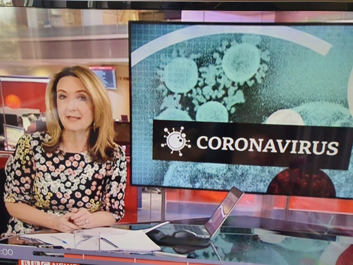 KatiePFitz's tweet photo. The #Coronavirus dress, as modelled by @vicderbyshire on @BBCNews this morning 😄 https://t.co/7FM4bsL0vv
