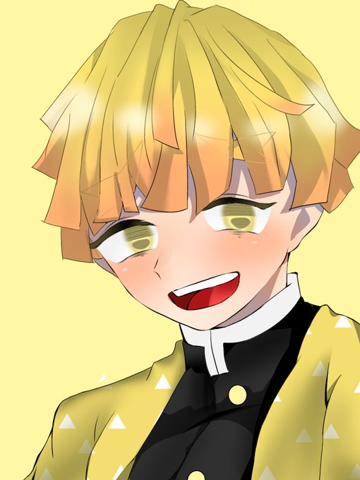 アオミドロさんがTwitterに投稿した我妻善逸(鬼滅の刃)のイラスト。