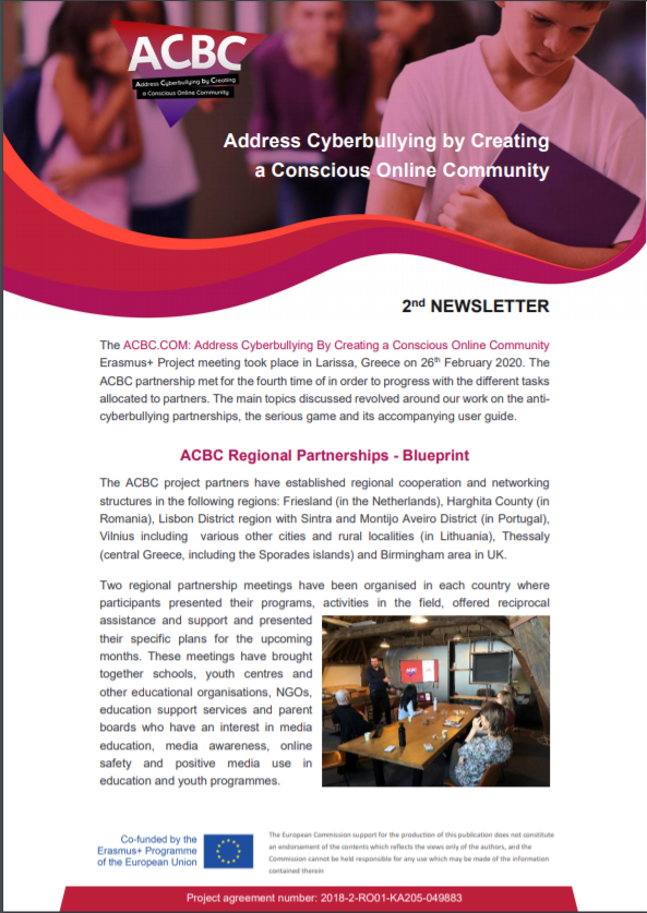 BridgingTTF's tweet photo. ACBC is an @EUErasmusPlus project that we are involved with. The project aims to combat cyberbullying, a big problem for the modern generation in a technologically advanced world. You can find out more about the project by reading the second attached newsletter! https://t.co/BCXci5GK4v