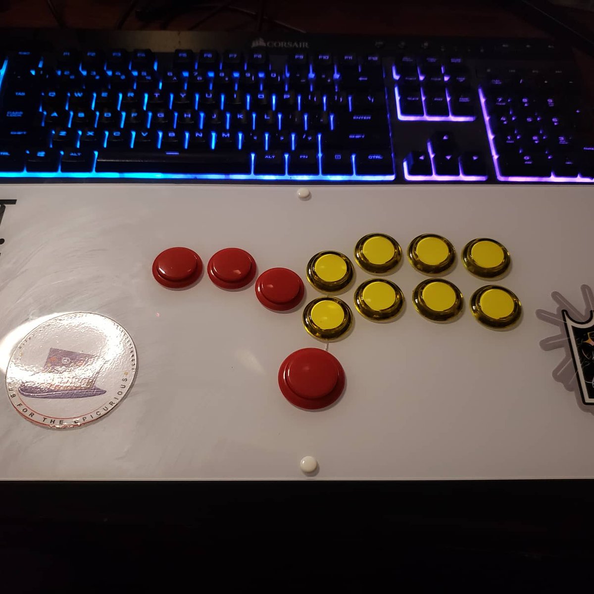 mc_emazing's tweet photo. Look at how nice these buttons look! Hmm...maybe I should've gone for the translucent red ones too? 
@focusattack @Hit_Box 
#hitboxarmy https://t.co/QcyQrKqu0f