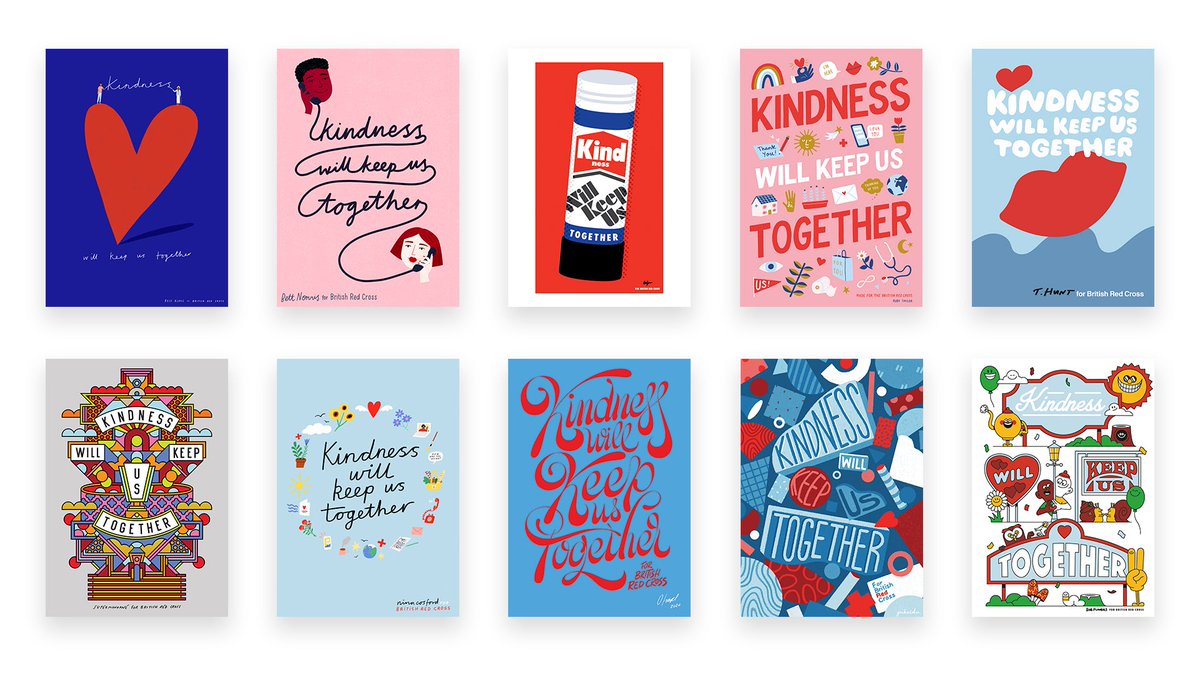 In a new campaign encouraging us all to be kind to one another, <a href="/BritishRedCross/">British Red Cross 🧡</a> has teamed up with creatives including <a href="/anthonyburrill/">Anthony Burrill</a> and <a href="/Supermundane/">Supermundane</a> on its new campaign, Kindness will keep us together bit.ly/2y3vsbd
