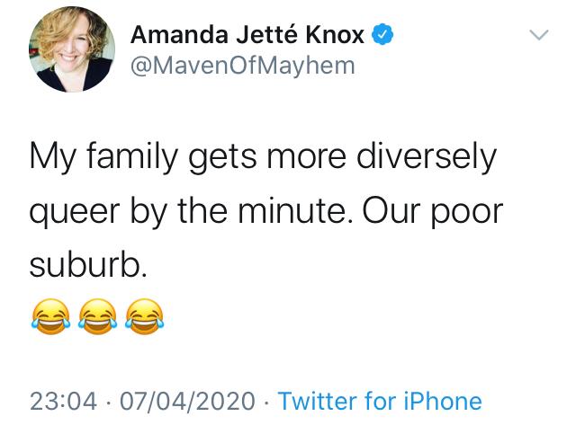 Amanda Jette Knox's child has been on life altering medication for SIX YEARS but their decision that they're not actually trans any more is 'uneventful' and just shows the neighbourhood how 'queer' they really are LOL