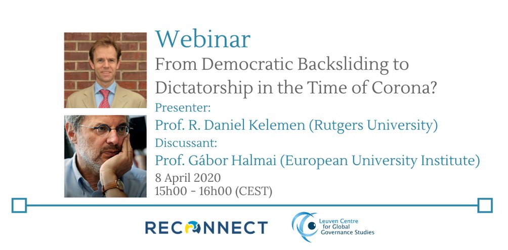 Chane_AL's tweet photo. Join us today at 3 pm CET for our @reconnectEU #webinar with @rdanielkelemen and @halmai_gabor discussing democratic backsliding in times of #COVID19. You can still register here: https://t.co/Kj2TP3aHG5 https://t.co/6G8JF4nVTH