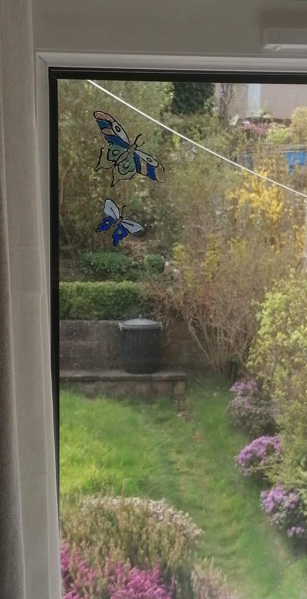 Butterflies are starting to appear 👏 Keep going everyone. Remember to make them visible on windows or trees or gates. Make sure to tag #letpositivityfly and <a href="/ChurchColinton/">Colinton Parish Church</a> with any that have been made.