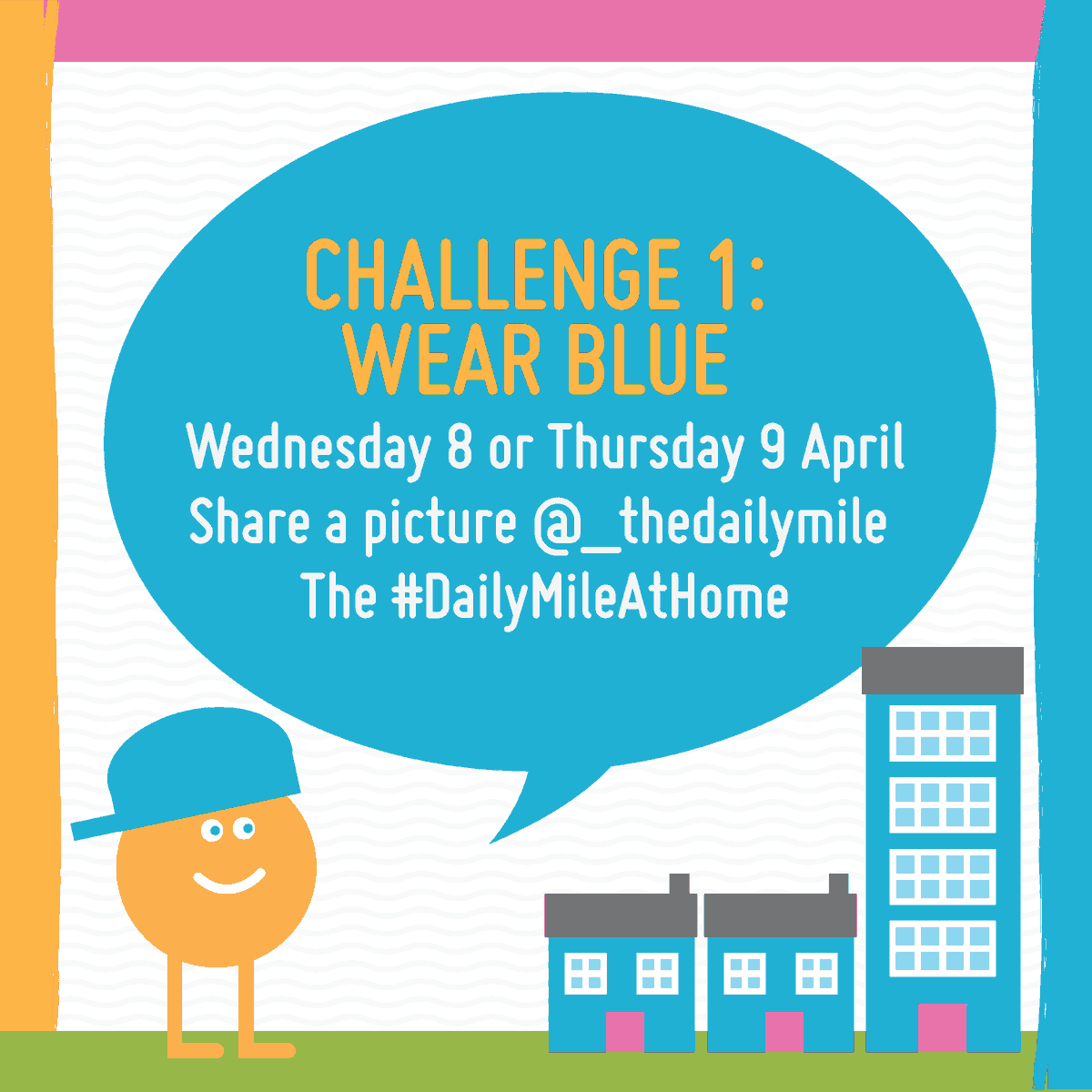 _thedailymile's tweet photo. Challenge 1⃣ for The #DailyMileAtHome starts today! 💙

Today or tomorrow, we invite you to wear blue during your #DailyMile to show your support for the #NHS. 

For more information: https://t.co/KGwLOZls53 https://t.co/KenUSJu6u3