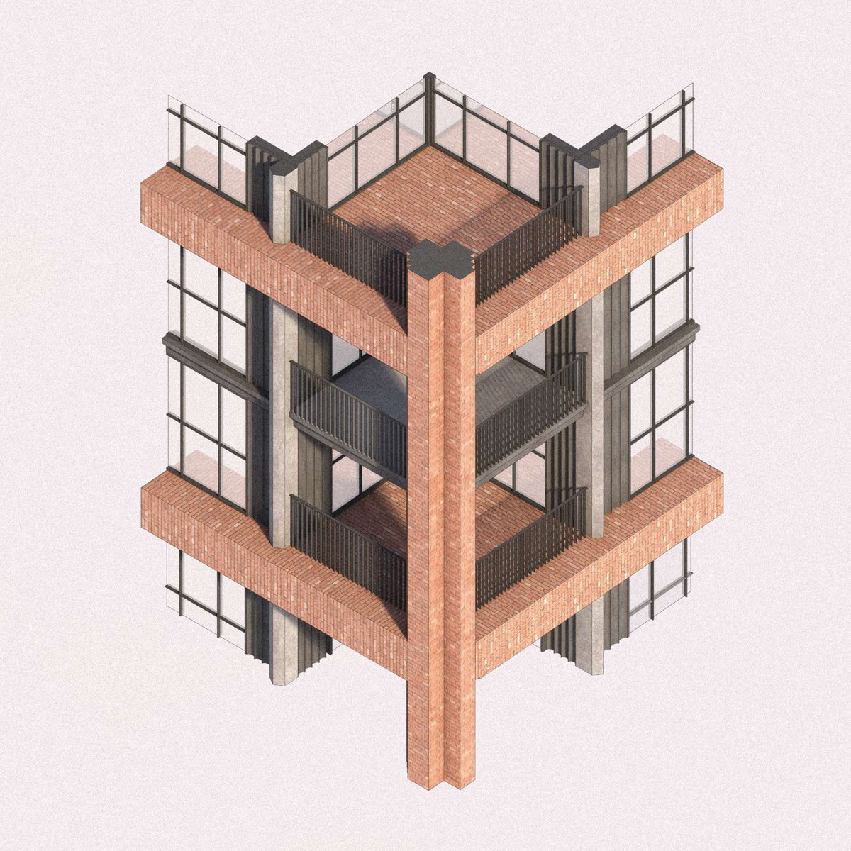 It’s #FacadeFriday again! We’ve articulated the industrial heritage of the site with strong brick detailing and #metalwork giving a sense of identity to this #residential development in #Acton. More: buff.ly/2TX6L7W #brickdesign