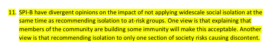 (2) Their documents suggest split positions over what measures to suggest, and focus on public reactions, rather than effects.