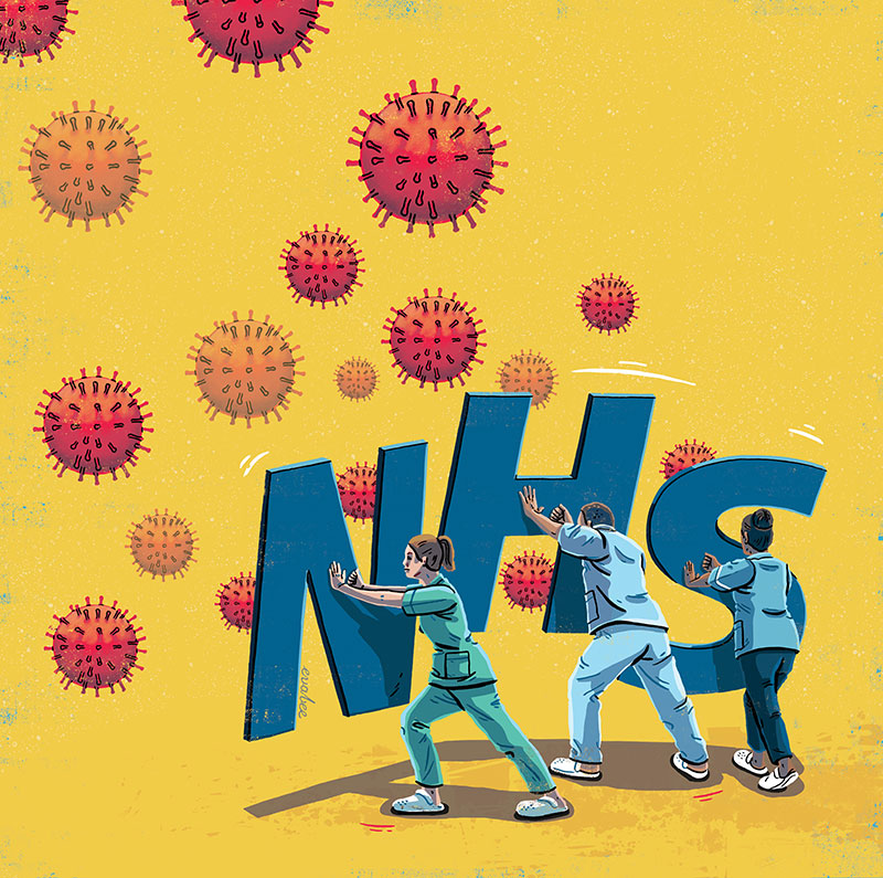 I love our NHS, what amazing people. Thank you. #NHS #NHSheroes #coronavirus #Covid19 #editorialillustration