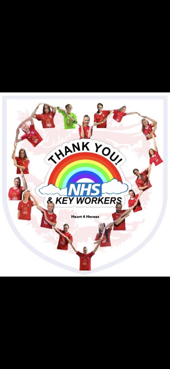 We love this from the England U15 Schoolgirls! 👏🏴󠁧󠁢󠁥󠁮󠁧󠁿
#heart4Heroes #StayAtHomeSaveLives #StayHome #Englandschoolgirls 
🔴🔵⚪️