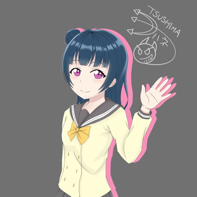 善子ちゃん と 暇で壁紙風にした善子ちゃ 津島善子 Lovelive フジのイラスト 善子ちゃん と 暇で壁紙風にした善子ちゃ 津島善子 Lovelive フジのイラスト