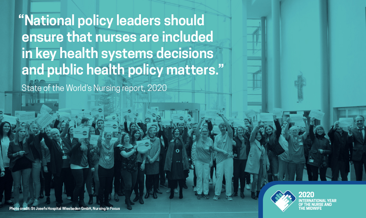 Join <a href="/WHO/">World Health Organization (WHO)</a> <a href="/ICNurses/">ICN - International Council of Nurses</a> &amp; #NursingNow at 1pm (BST) as we discuss the key recommendations of the State of the World's Nursing report. Let's make change happen! #SupportNursesAndMidwives Register to join the conversation here ➡️ bit.ly/2wt121W