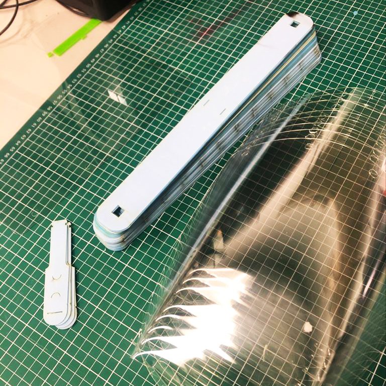 SalfordUni's tweet photo. Proud moment!🌟

Our @UoS_ArtsMedia technical demonstrators Tim &amp; Paul, have working to support the Maker Space workshop in prototyping sterilisable medical visors which will be sent to hospitals across the North West. 👏

https://t.co/lm8QIyYyeI

#WeAreTogether #NHSThankYou #NHS https://t.co/WiR2LAWeRS