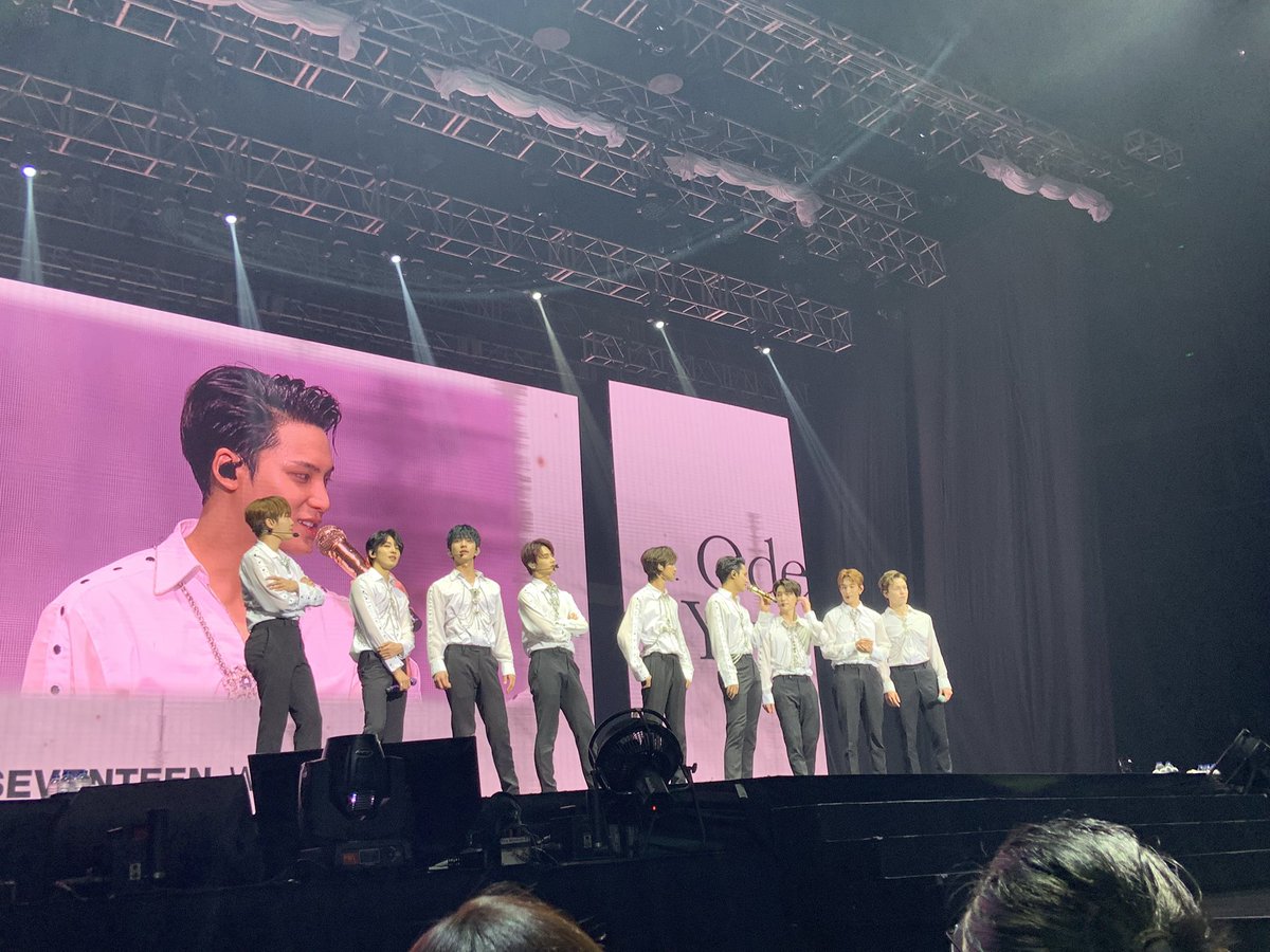 here are the photos i took during their first ment  i’m super lucky bc wonu was always on our side, sa performances, sa ments nila, mostly nasa side namin siya   @pledis_17  #SEVENTEEN  #OdeToYouInMNL