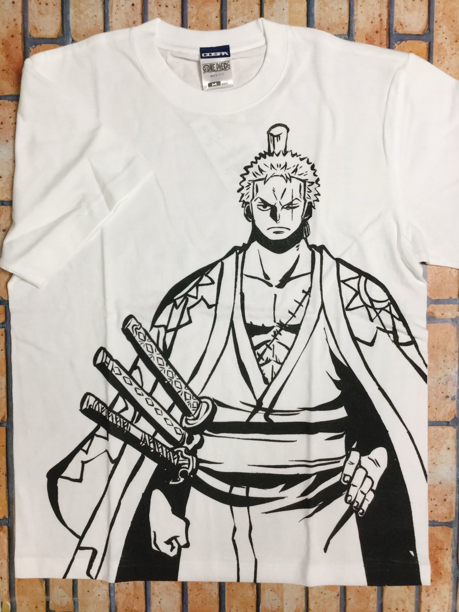 One Piece 麦わらストア名古屋店 Sur Twitter おすすめ商品 アパレル ゾロ十郎 オールプリントtシャツ White Sumi サイズ M L Xl 各2 900円 税 好評発売中 麦わらストア Onepiece
