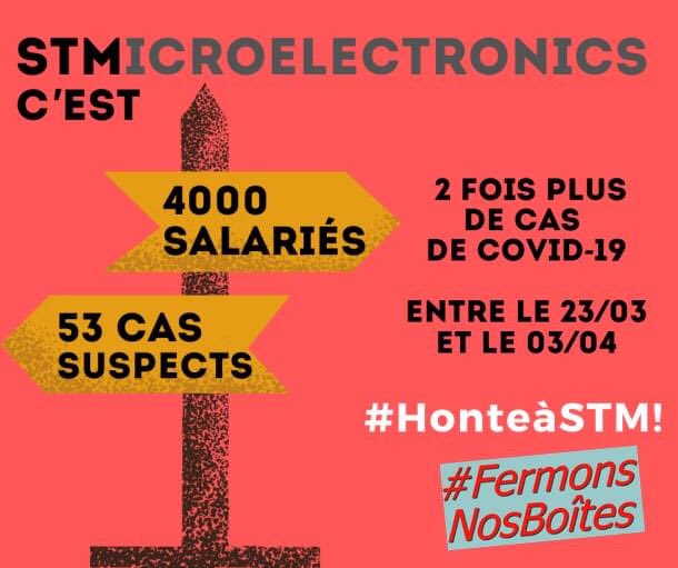 StevPrioul's tweet photo. #HonteàSTM
#FermonsNosBoîtes
#STMdoitfermer
STMicroelectronics à Crolles est une entreprise qui met en danger ses salarié-e-s. Protégez les ! 👊
@ST_World @Prefet38 @Ville_Crolles  @gouvernementFR https://t.co/FcHdO2vxxq