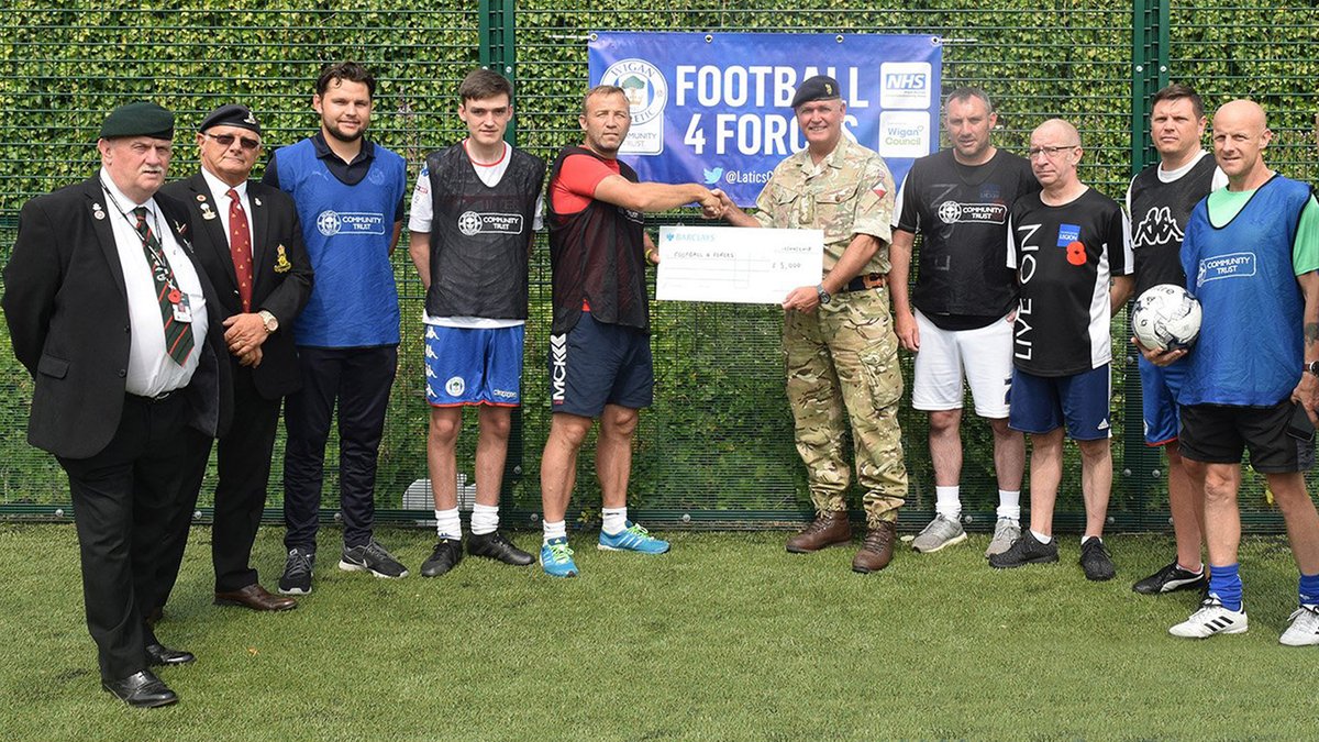 LaticsCommunity's tweet photo. We are deeply saddened to learn of the death of Alan Lewis MBE.
Alan (pictured far left) worked closely with us in providing armed forces personnel with the chance to take part in the #Football4Forces programme.
๐ https://t.co/5RiCjiSEVP
#wafc ๐ตโช๏ธ๐ https://t.co/1NtBxkOSTK