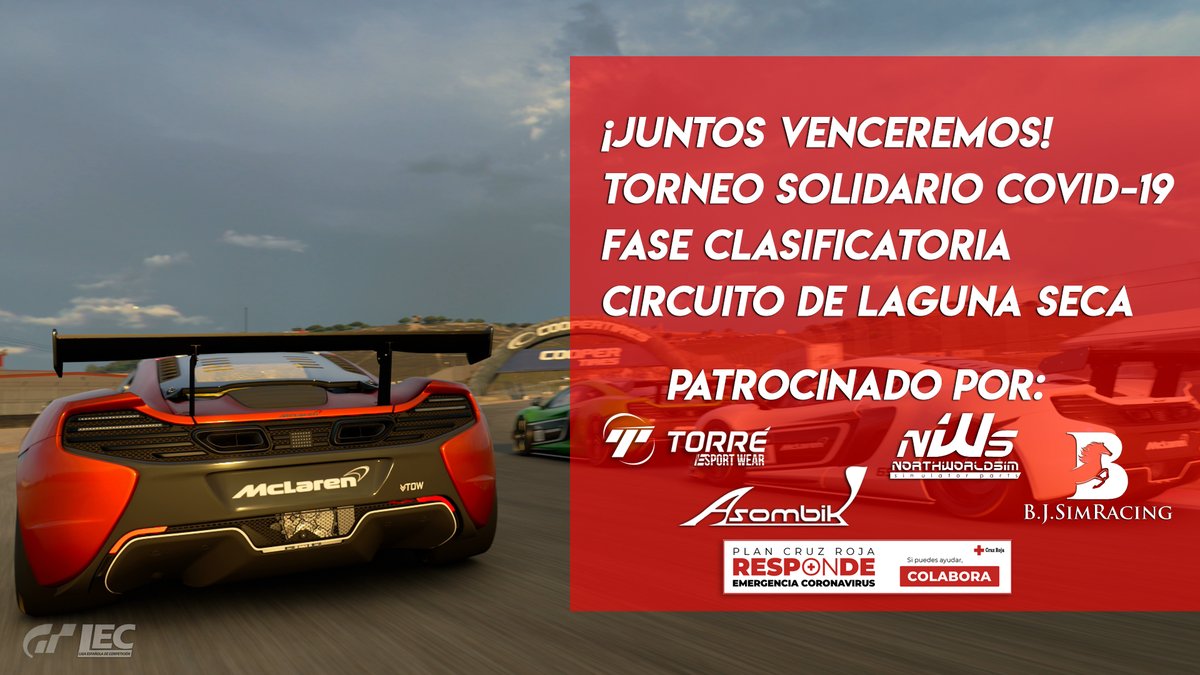🔴#GTSport

🏆Torneo ¡Juntos Venceremos!

🚩Fase clasificatoria - 2

🚦Circuito de Laguna Seca

🏎️McLaren 650s Gr4

⏰18:00h - 21:00h

📺Retransmisión oficial:
youtu.be/E9-DElsPZGU

❤️#LEC #lecesports #simracing #esports #YoMeQuedoEnCasaConLEC