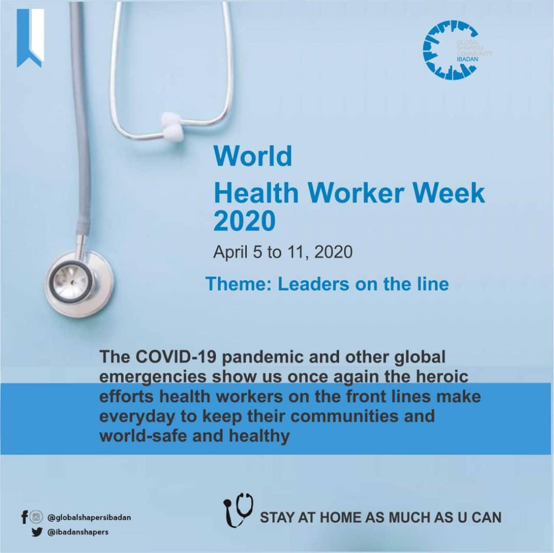 Ibadanshapers's tweet photo. This week is dedicated to all health workers all over the world.

 For putting themselves on the line, often at great personal risk  to save and improve lives.

Thank You Health Workers!

#socialdistancing
#COVID19
#Shapers
#WEF
#WorldHealthWorkerWeek
#HealthWorkers https://t.co/JQYyRffBez