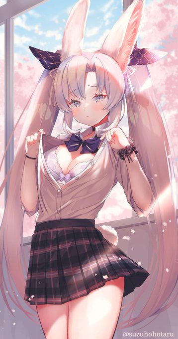 頼んだら見せてくれるJK白うさぎちゃん🐇🌸
#きょうのけもみみちゃん 