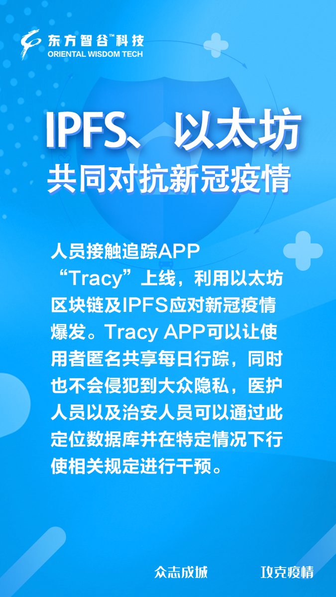 IPFSOriental's tweet image. Tracy APP using Ethereum blockchain and #IPFS to deal with COVID-19