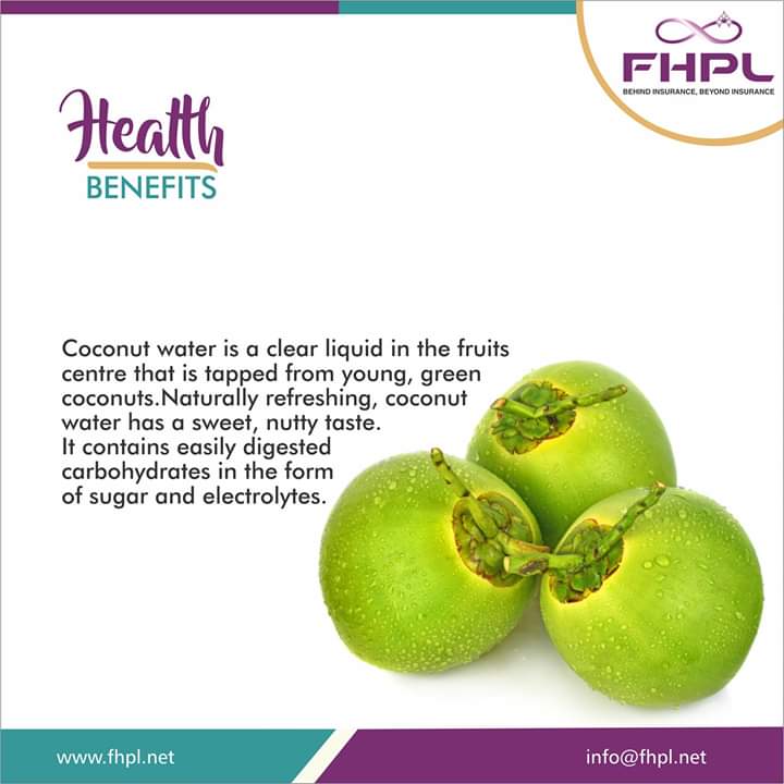 ngp150687's tweet image. Coconut water is a clear liquid in the fruits centre that is tapped from young, green coconuts. Naturally refreshing, coconut water has a sweet, nutty taste. It contains easily digested carbohydrates in the form of sugar and electrolytes.
#HealthTPA #FHPLHealth #FHPLSparrow