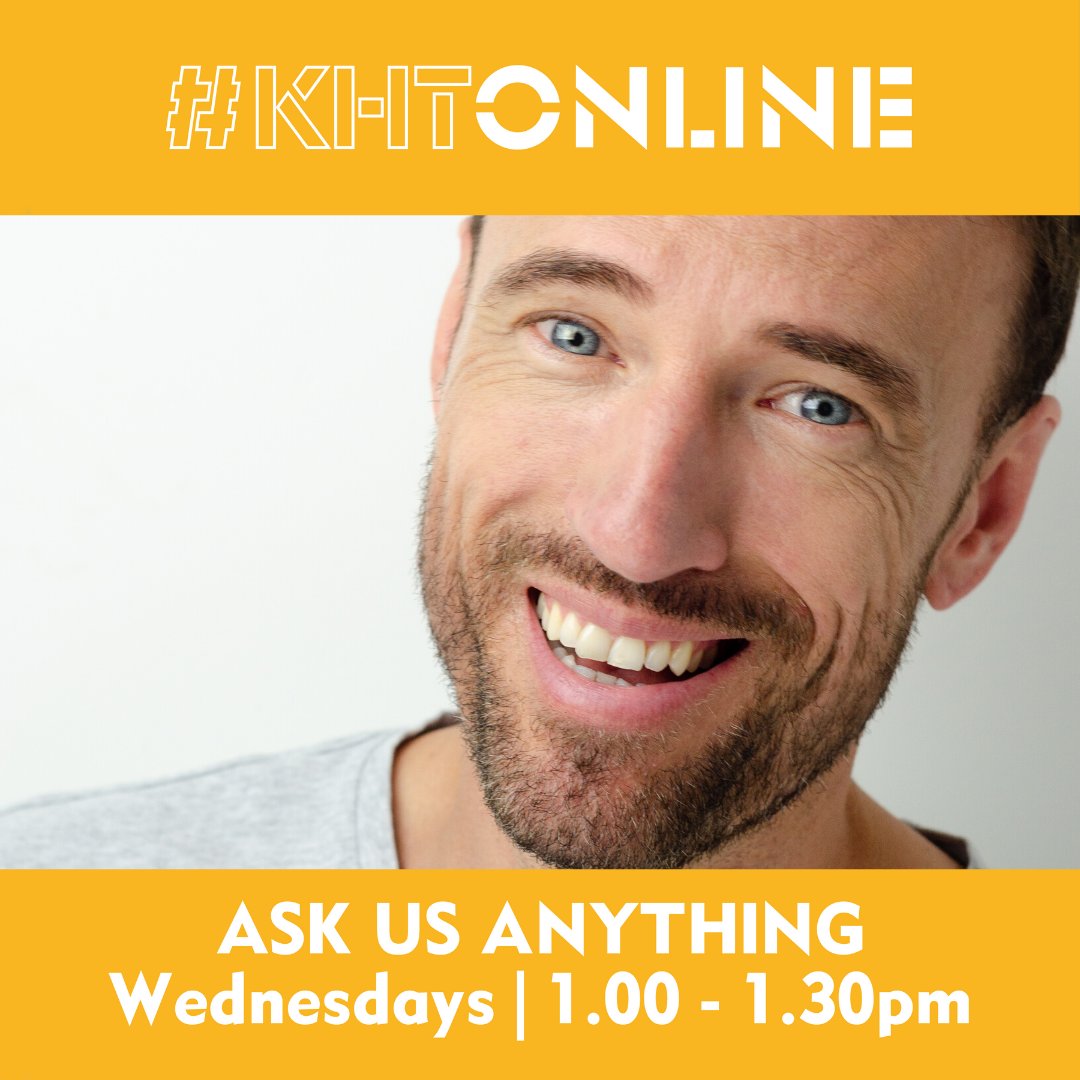 Today at 13:00 on #KHTOnline we have Producer @DazzleLeeMurphy talking about transferring a show from the #Fringe to the #WestEnd. You can ask questions throughout the session, we'll be live on Facebook and Instagram!