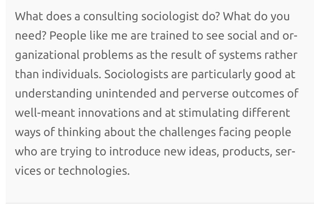 Take a look at the sociologist Consultancy firm'Stimulating different ways of thinking about the challenges facing people who are trying to introduce new ideas'Sounds a bit like the 'wierdos' job advert by Cummings