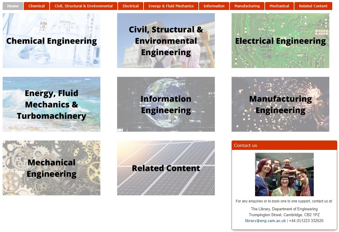 CamTechLibs's tweet image. Have you seen our new #EngineeringSciences subject guide? Information, resources and tailored content for subject-specialist knowledge and #WednesdayWisdom: libguides.cam.ac.uk/engineeringsci…