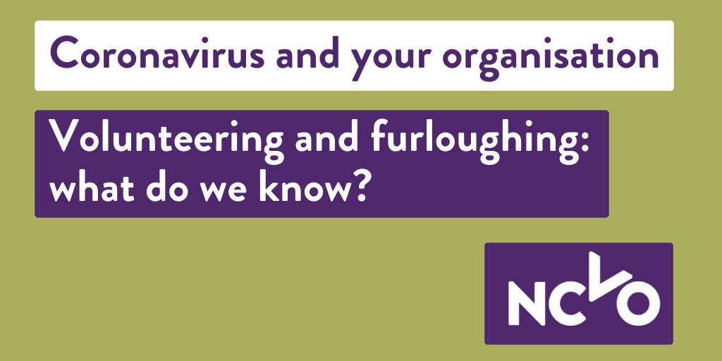 VisionForVol's tweet photo. Many organisations are making decisions about whether to furlough their staff - our new blog post sets out what the furloughing rules mean for charities and for those who may wish to volunteer. https://t.co/aWX64KmU9z https://t.co/BLTUY8oiKu