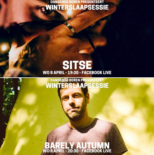 #Winterslaapsessie voor <a href="/DansendeBeren/">Dansende Beren</a> om 20u30 vanavond! Sitse opent de avond een uurtje vroeger! 

Volg het via de #livestream op Facebook!