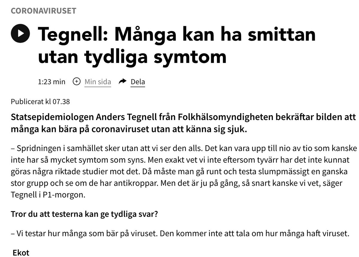 Något som också präglat covid-19-pandemin är missledande rubriksättningar.
Senaste exemplet (via <a href="/emanuelkarlsten/">Emanuel Karlsten</a>)