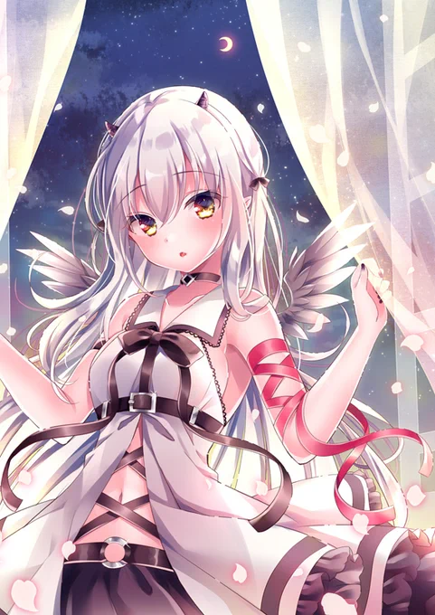 ねむれない夜に現れる堕天使ちゃん
#オリジナル 