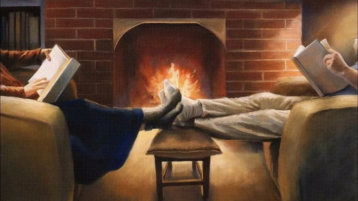 Брайан ларсен (bryan larsen). Девушка с книжкой. Уютные люди. Сижу дома читаю. Домой читать.