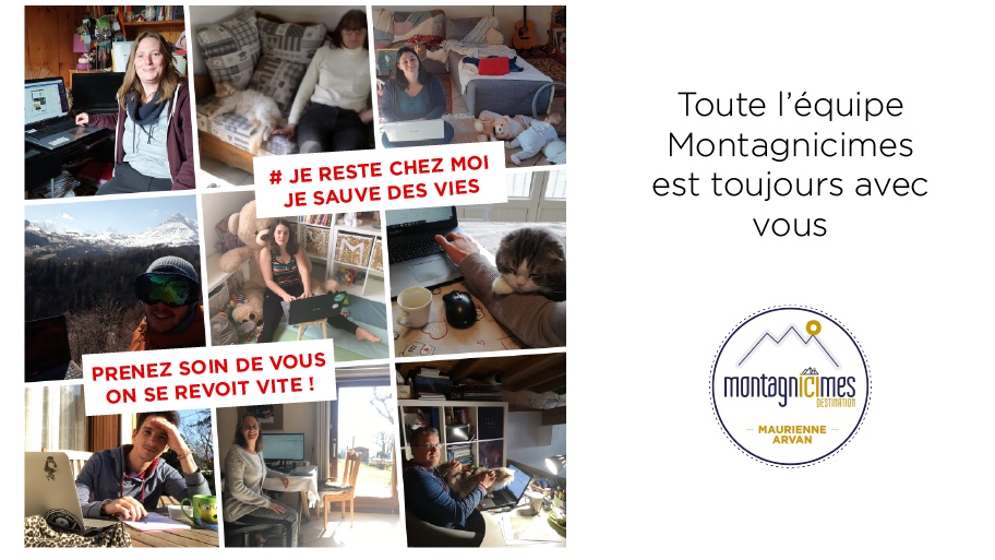 Toute l'équipe #Montagnicimes pense à vous pendant le confinement 🏠
Nous restons disponibles comme d'habitude  📞
Prenez soin de vous 
#tourisme #teletravail #JeResteChezMoi