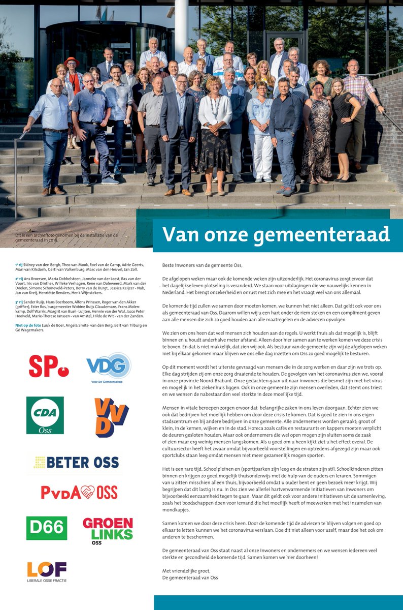 VVD_Oss's tweet photo. Vandaag staat deze brief in het weekblad Regio Oss. Wij wensen alle inwoners veel sterkte deze weken.
#coronavirus #blijfthuis #alleensamen

Lees de brief hier: https://t.co/mX0JbBRAkv https://t.co/HOfruovhay