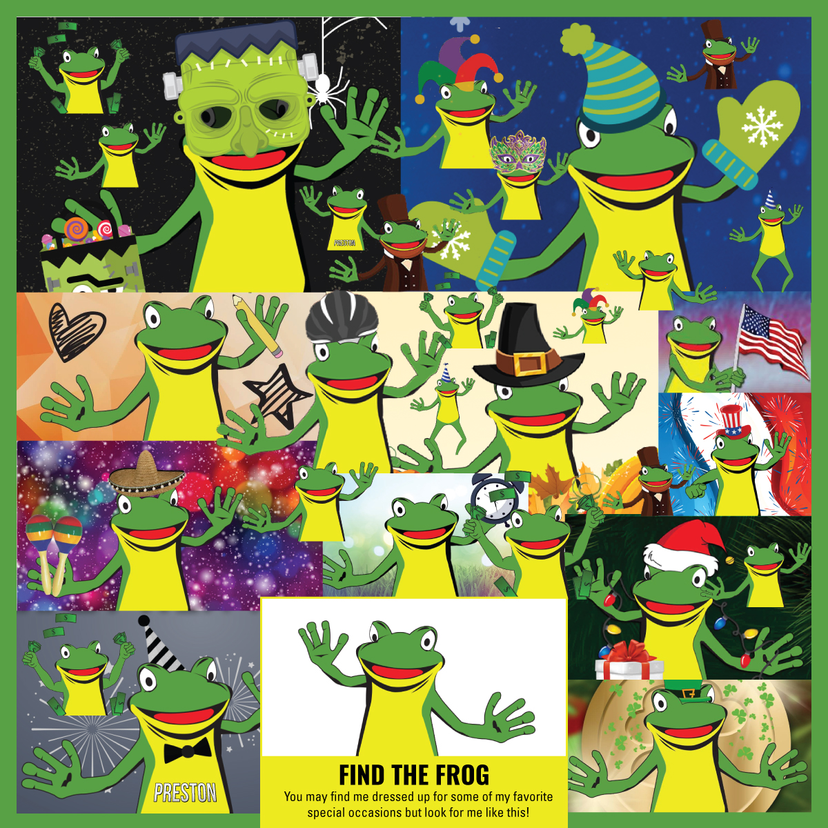 Can you find the Preston Frog? We'll go easy on you this round, but keep an eye out for more challenges coming soon!